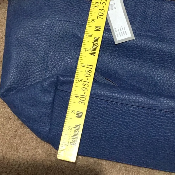 Nicoli Navy Pebble Leather Bag - See description - Picture 11 of 11